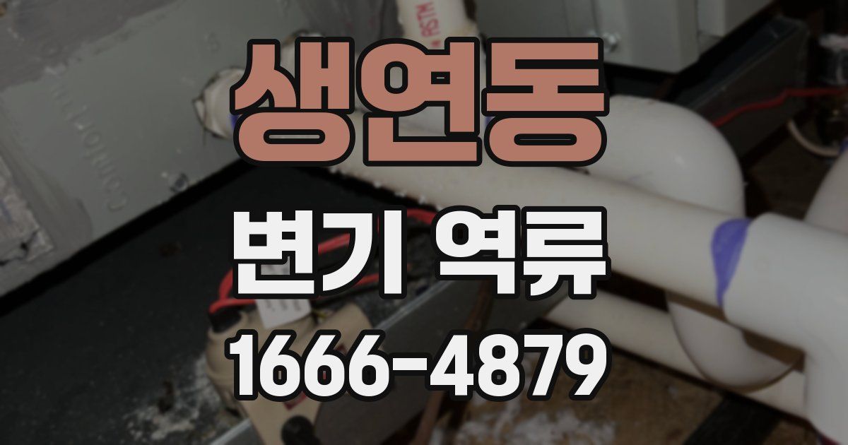 생연동 변기 역류