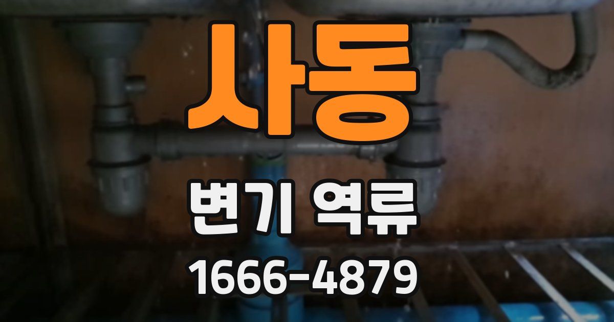 사동 변기 역류