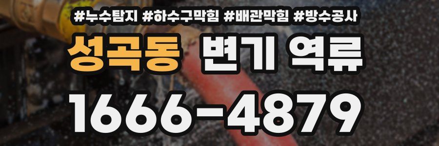 성곡동 변기 역류