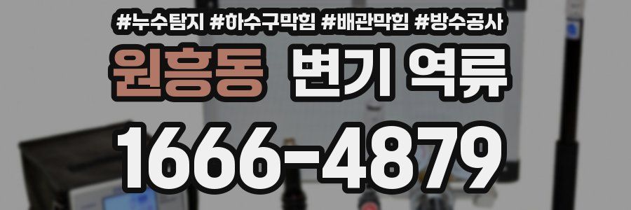 원흥동 변기 역류