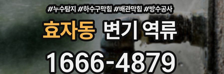 효자동 변기 역류