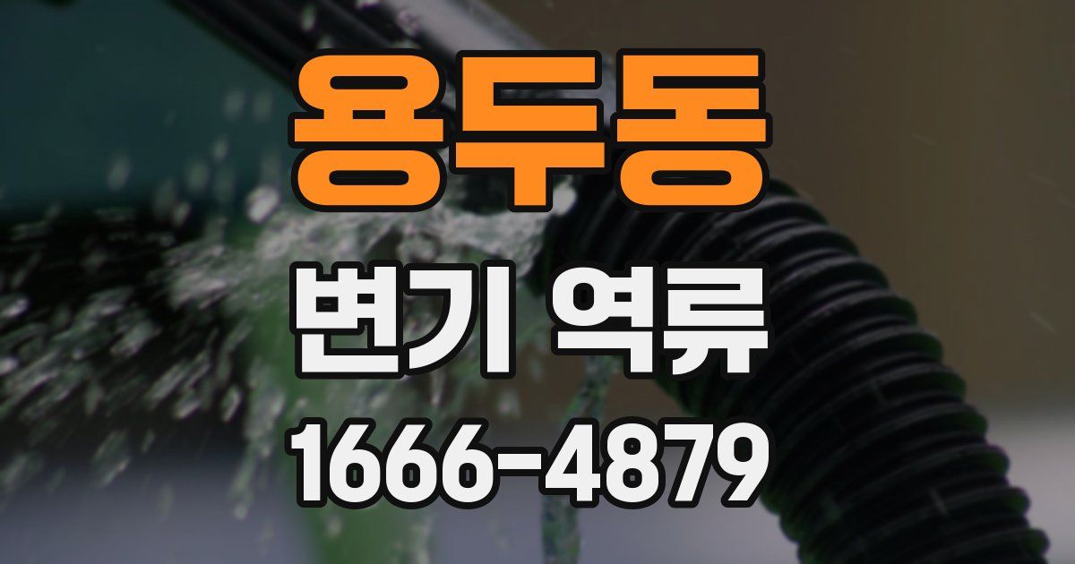 용두동 변기 역류