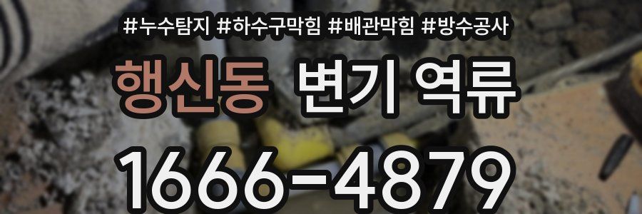 행신동 변기 역류