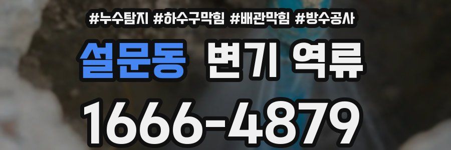 설문동 변기 역류