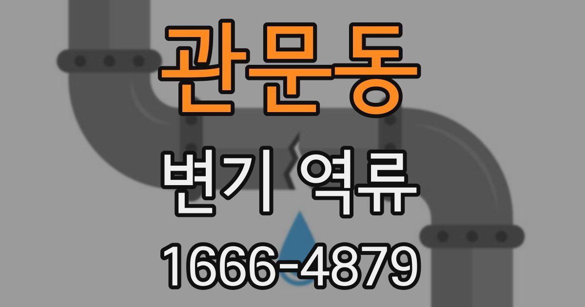 관문동 변기 역류