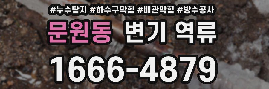 문원동 변기 역류