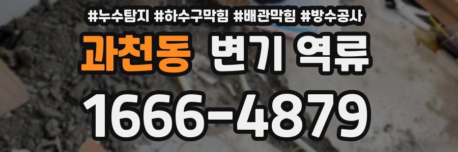 과천동 변기 역류