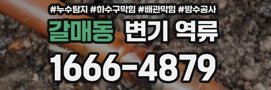 갈매동 변기 역류