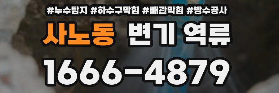 사노동 변기 역류