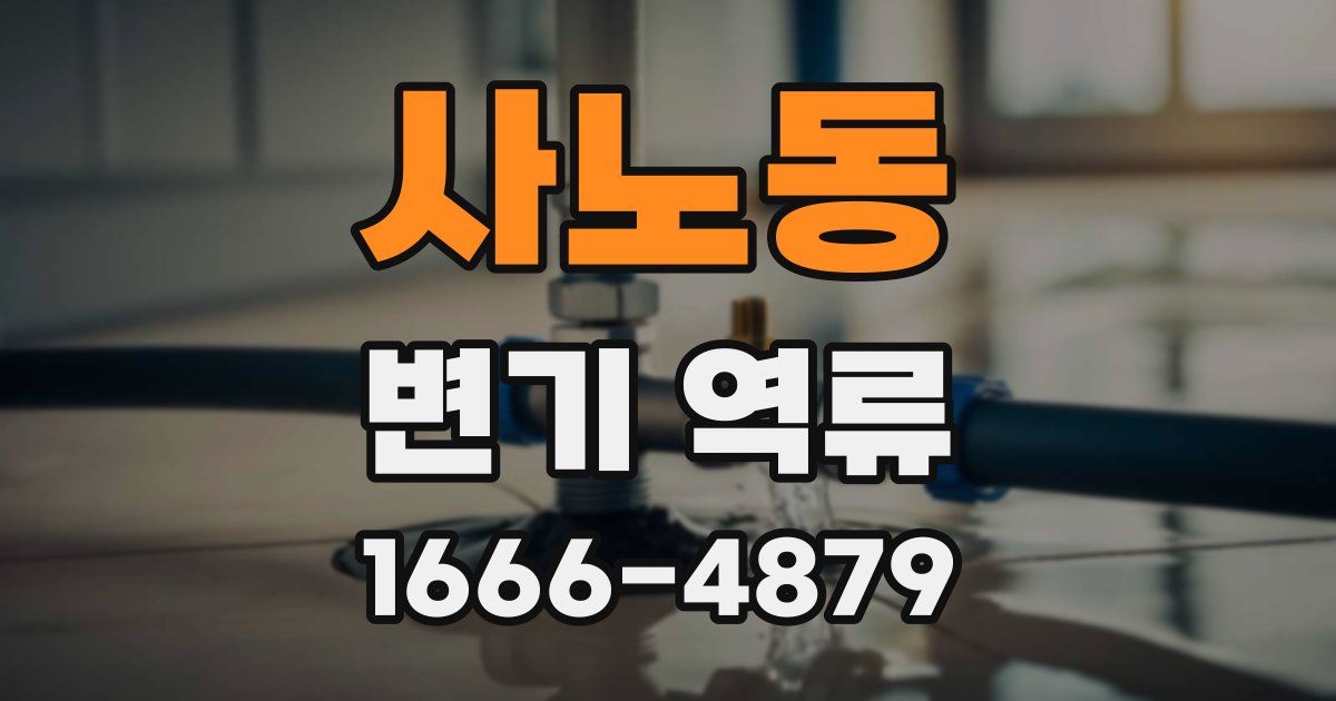 사노동 변기 역류