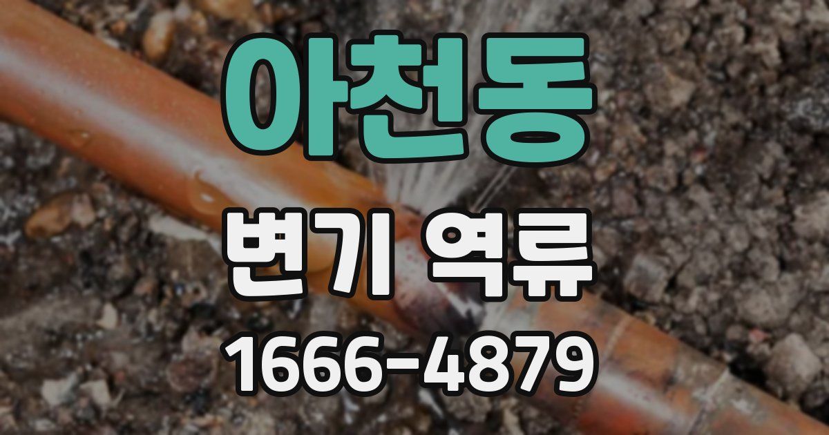 아천동 변기 역류