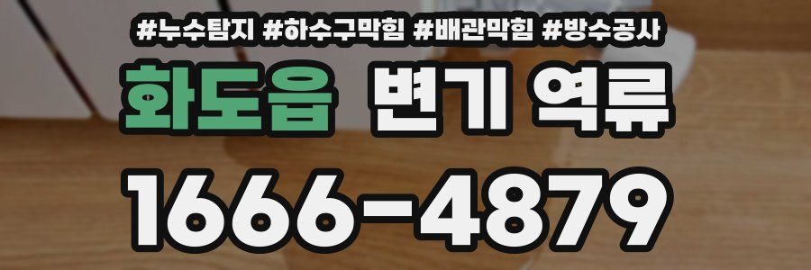화도읍 변기 역류