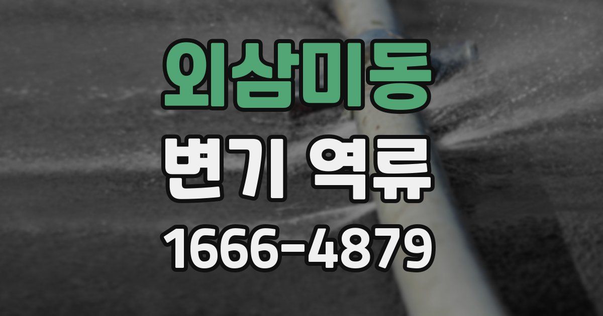 외삼미동 변기 역류