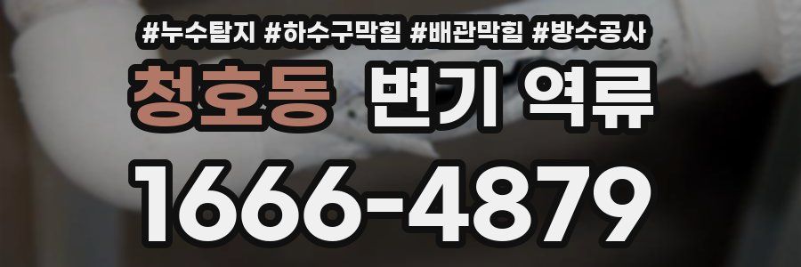 청호동 변기 역류