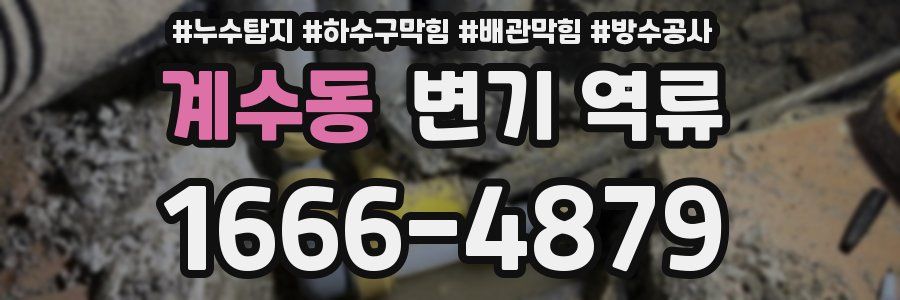 계수동 변기 역류