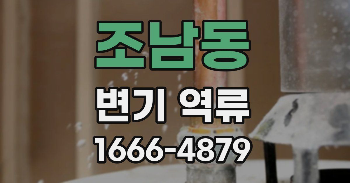 조남동 변기 역류