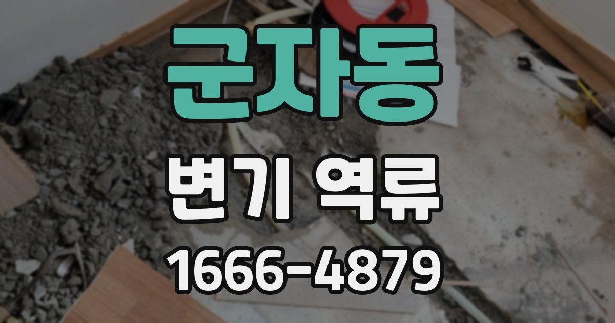 군자동 변기 역류