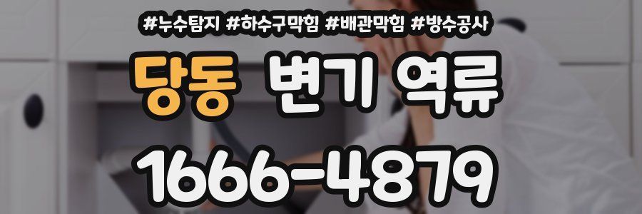 당동 변기 역류