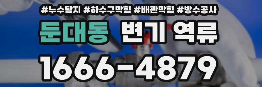 둔대동 변기 역류
