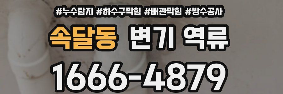속달동 변기 역류