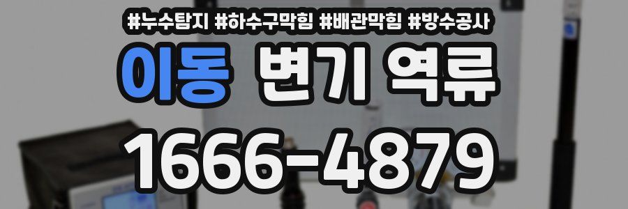 이동 변기 역류