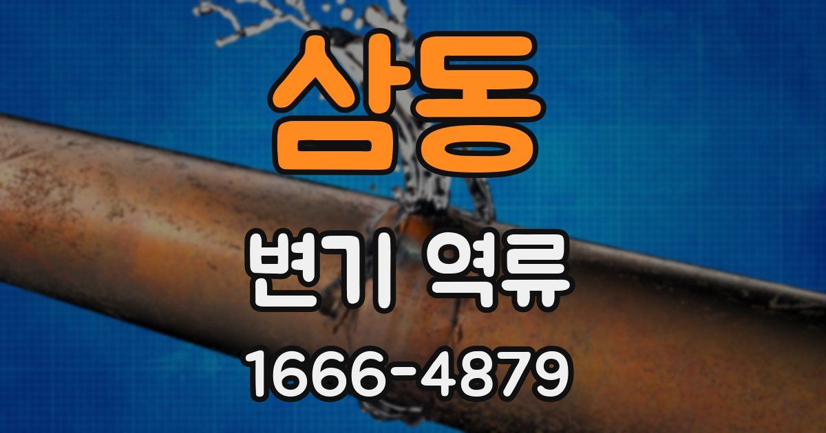 삼동 변기 역류