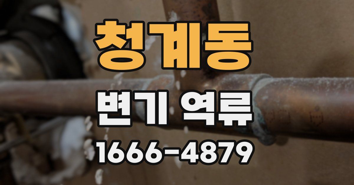 청계동 변기 역류