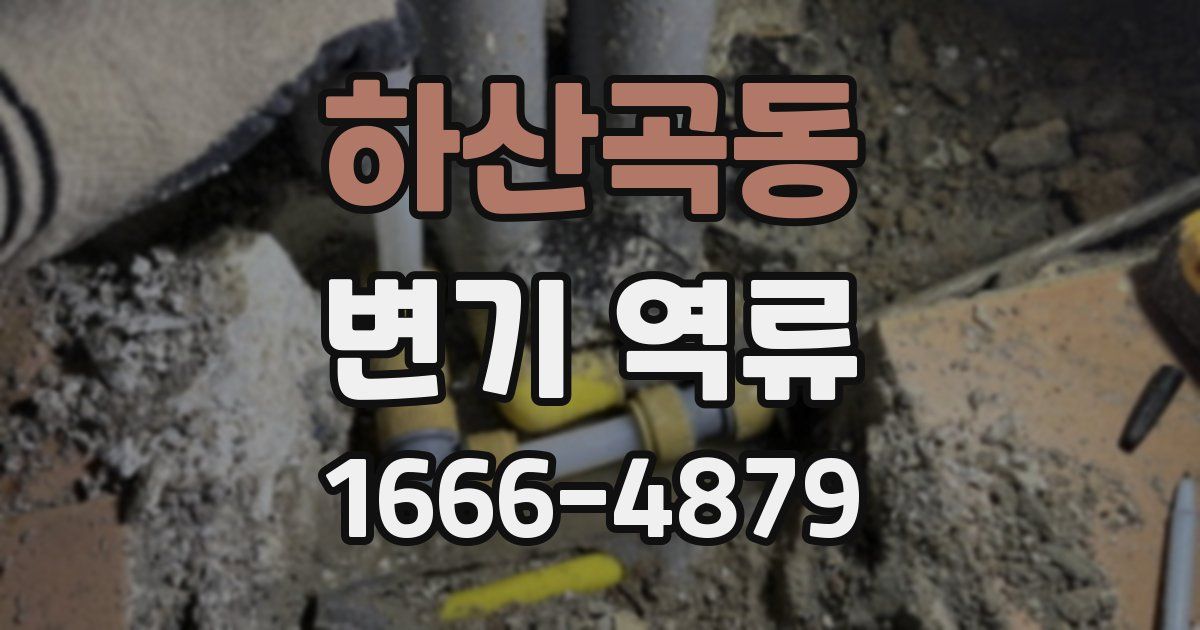 하산곡동 변기 역류