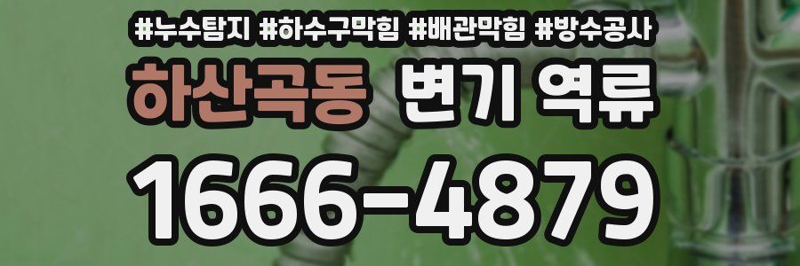 하산곡동 변기 역류