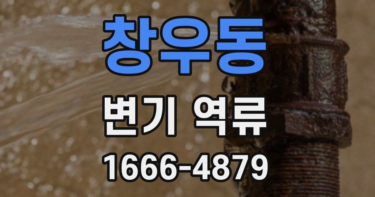창우동 변기 역류