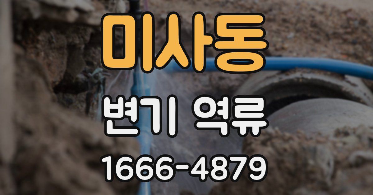 미사동 변기 역류
