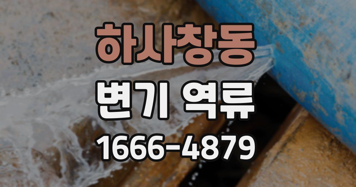 하사창동 변기 역류