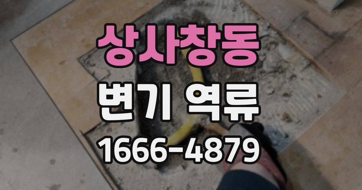상사창동 변기 역류