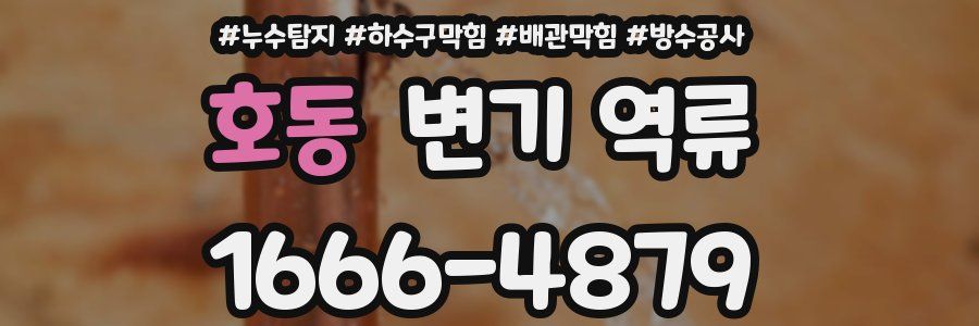 호동 변기 역류