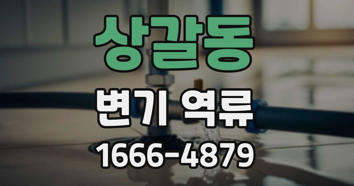 상갈동 변기 역류