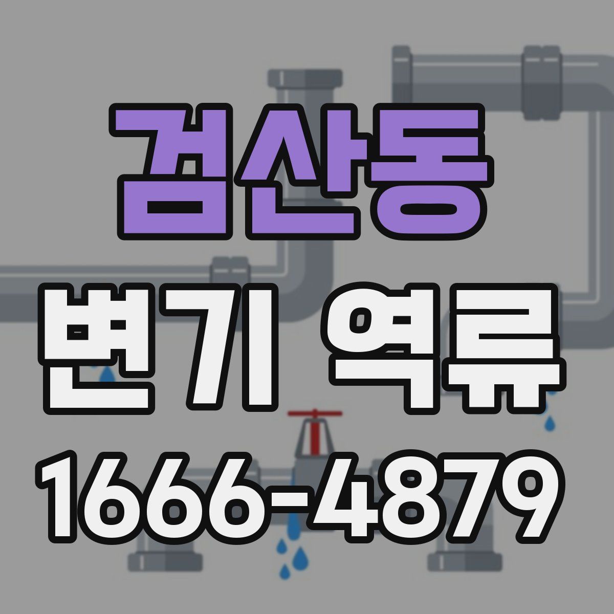 검산동 변기 역류