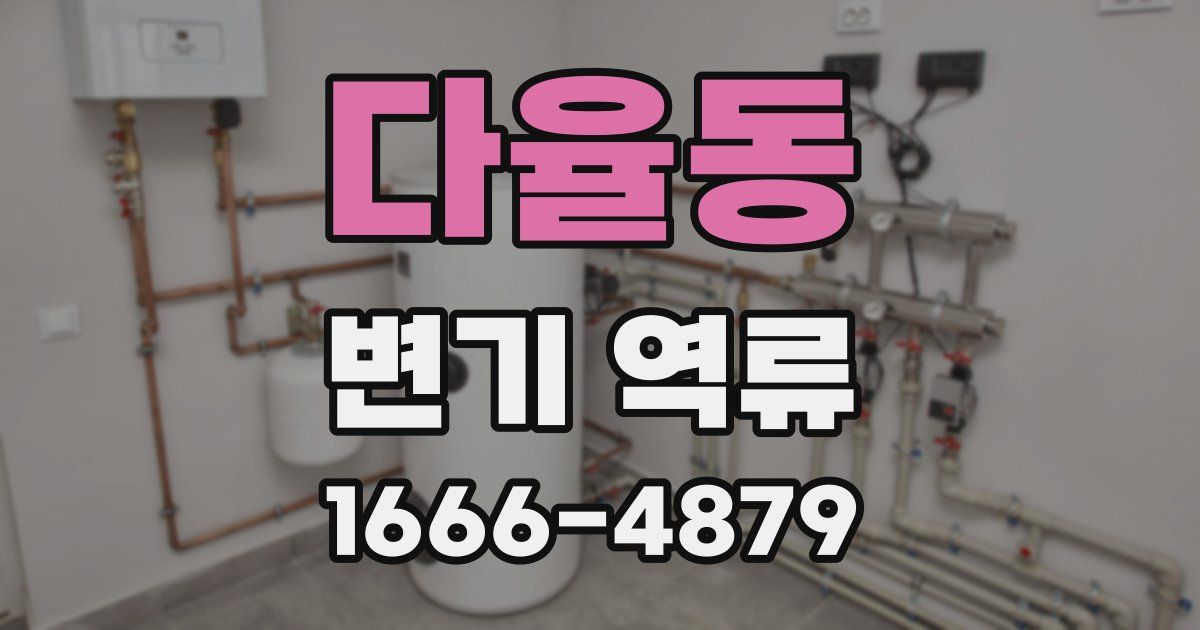 다율동 변기 역류