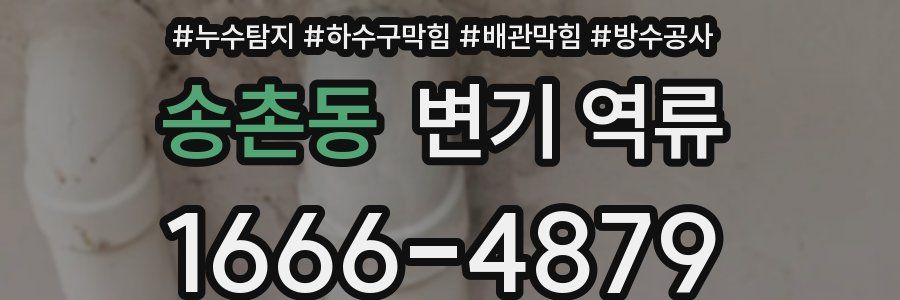 송촌동 변기 역류