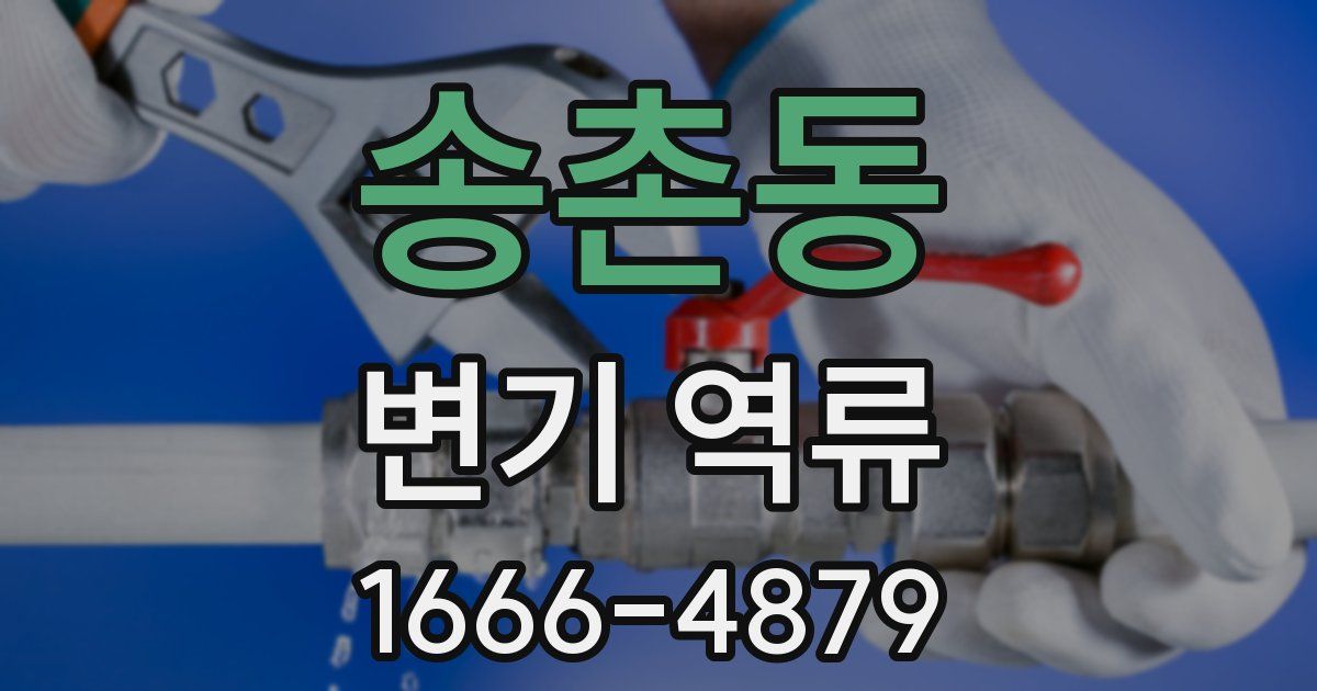 송촌동 변기 역류
