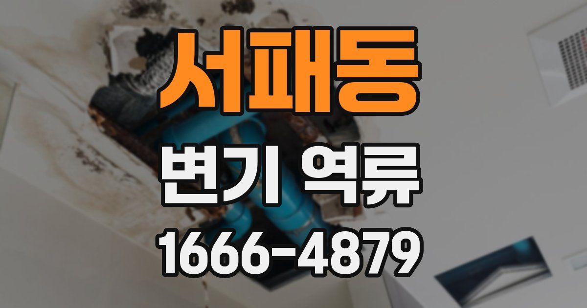 서패동 변기 역류