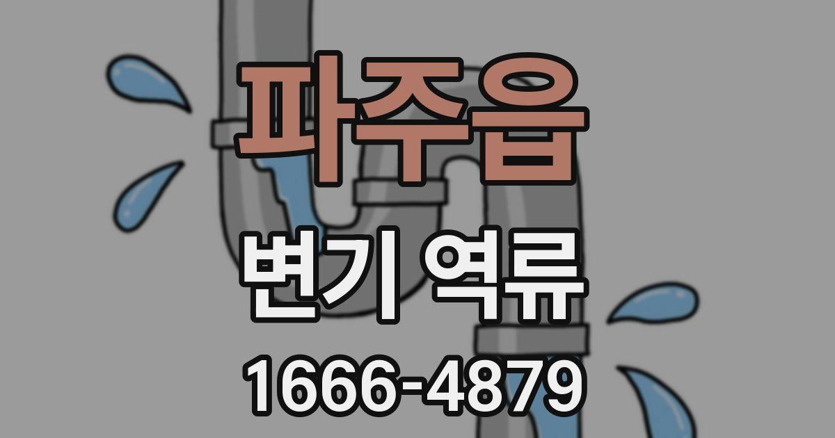 파주읍 변기 역류