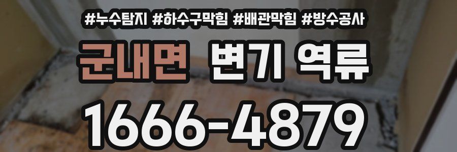 군내면 변기 역류