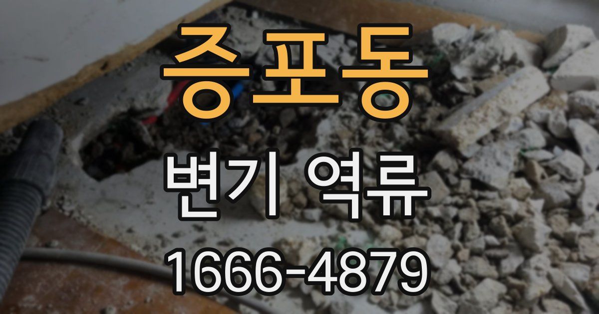 증포동 변기 역류