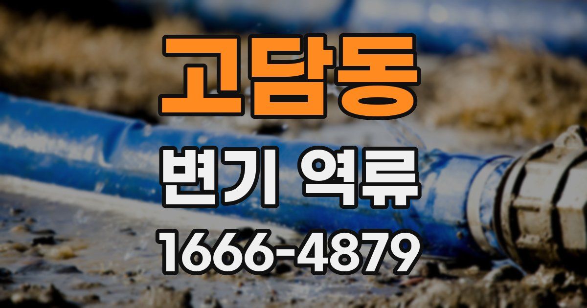 고담동 변기 역류