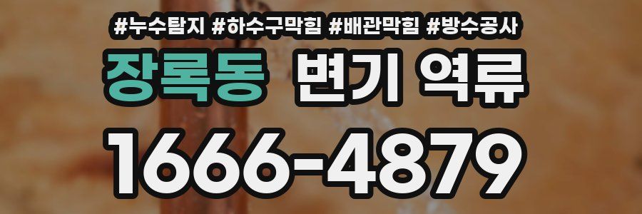 장록동 변기 역류