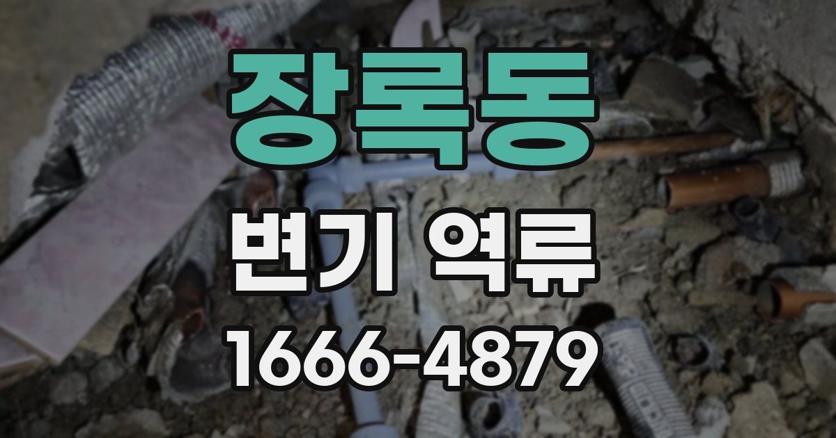 장록동 변기 역류