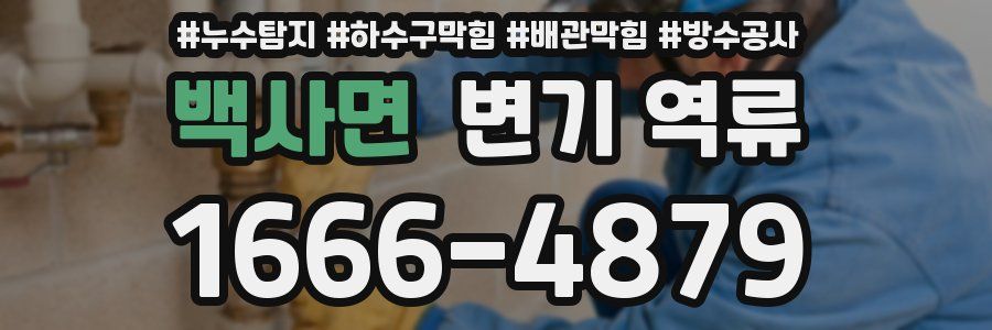 백사면 변기 역류