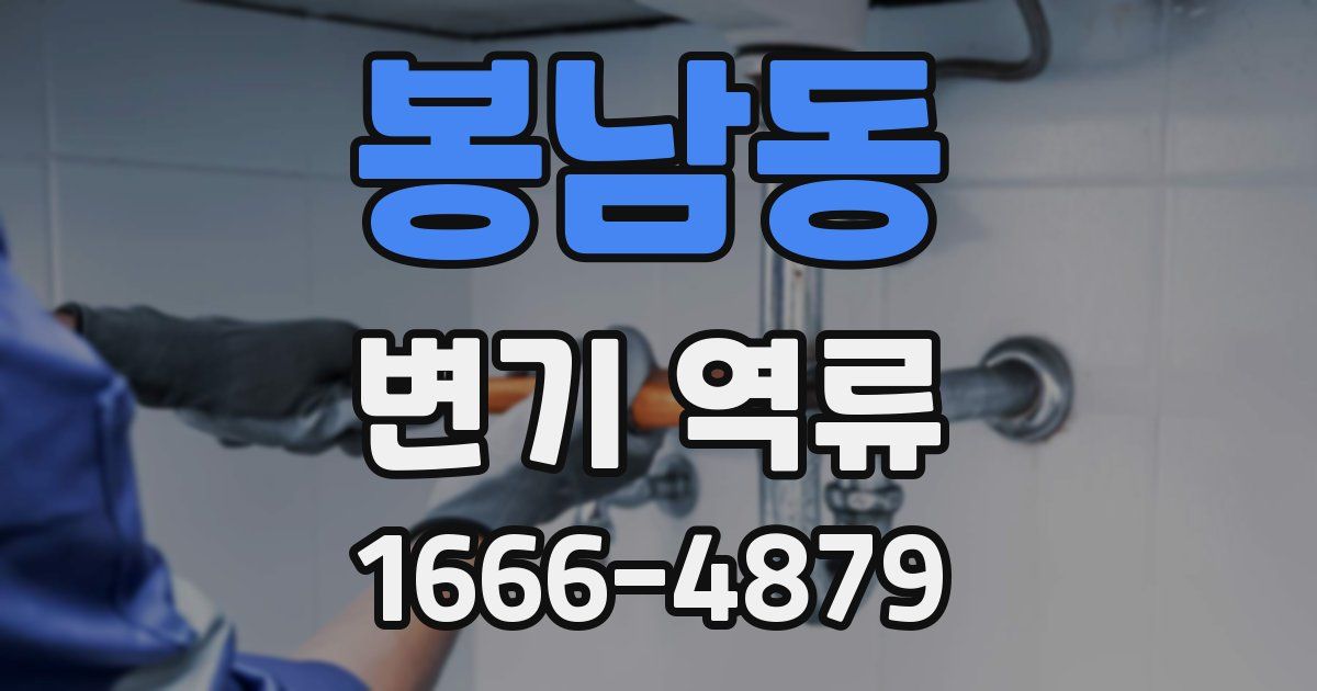 봉남동 변기 역류
