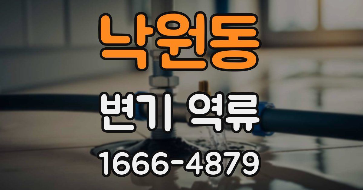 낙원동 변기 역류