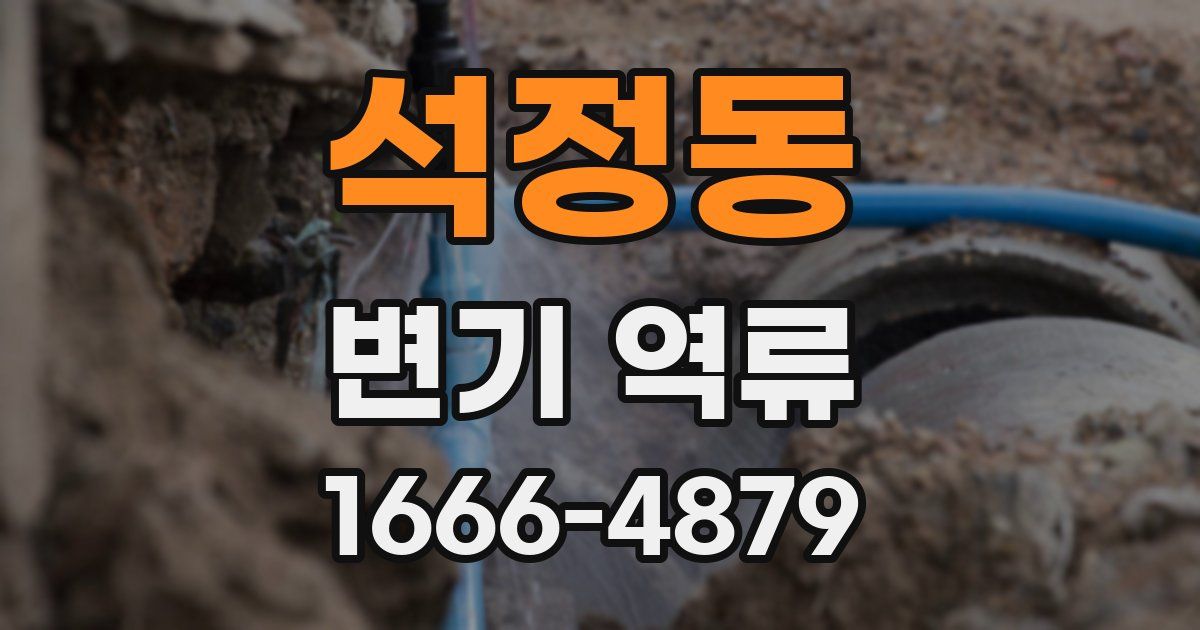 석정동 변기 역류